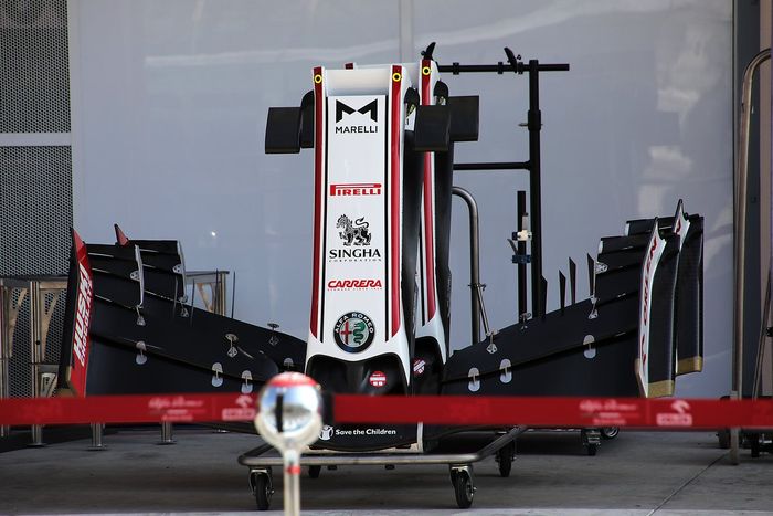 El alerón delantero del Alfa Romeo C39