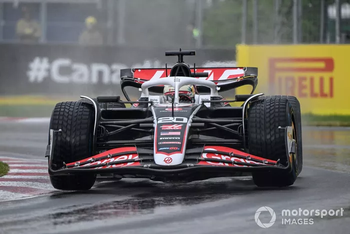 Kevin Magnussen, Haas VF-24, sur la grille de départ