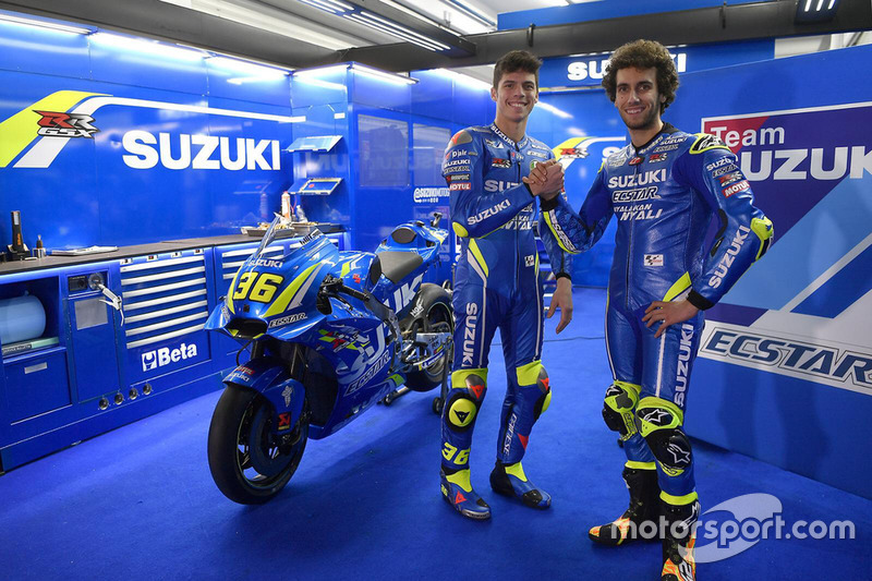 Joan Mir and Alex Rins, Suzuki Ecstar MotoGP Team, at Valencia Circuit