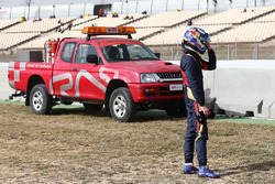 max Verstappen, Scuderia Toro Rosso stopped on the circuit