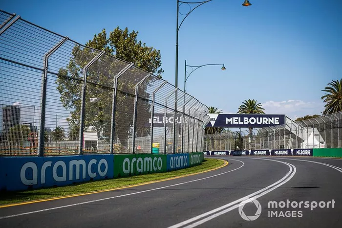 Aramco branding around the track