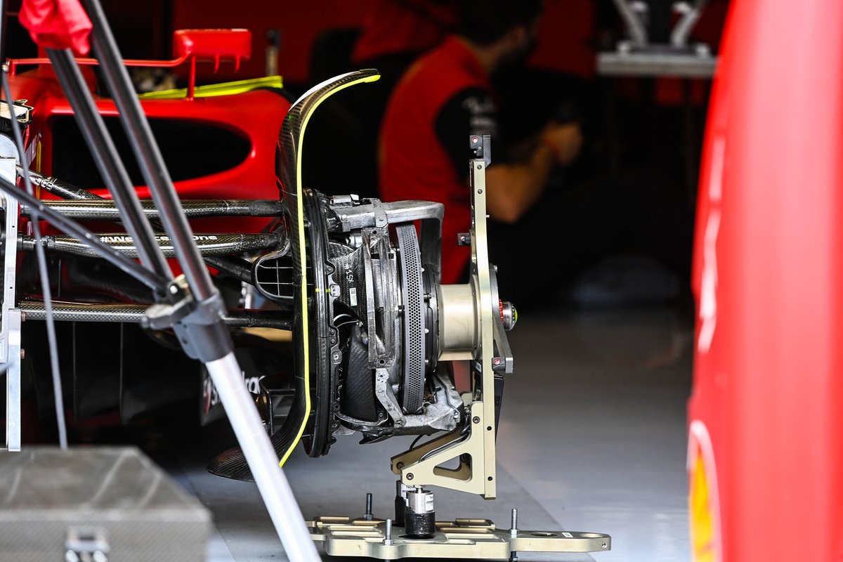 Detalle del tambor de freno del Ferrari F1-75