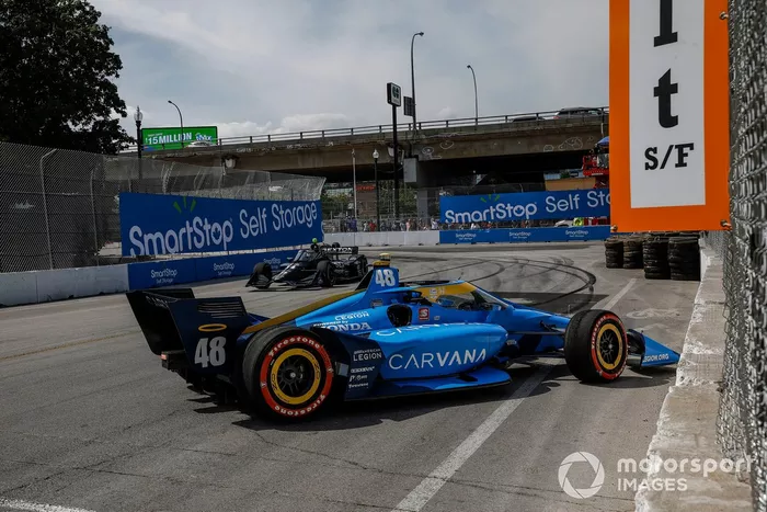Jimmie Johnson, Chip Ganassi Racing Honda, accidente