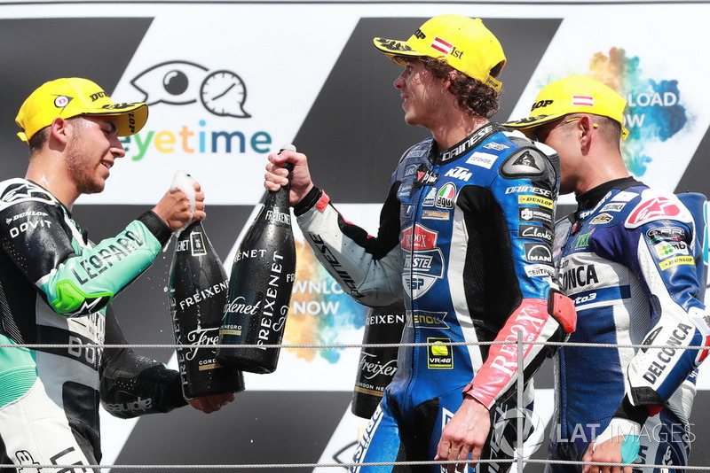 Podium: Enea Bastianini, Leopard Racing, Marco Bezzecchi, Prustel GP, Jorge Martin, Del Conca Gresini Racing Moto3