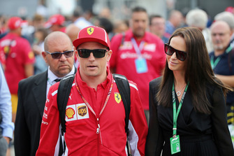 Kimi Raikkonen, Ferrari with his wife Minttu Virtanen