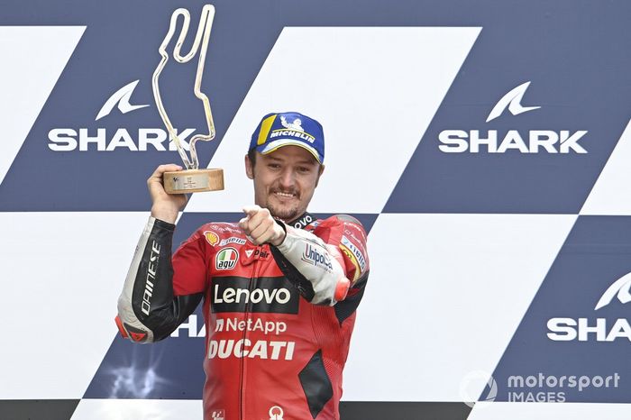 Podio: ganador de la carrera Jack Miller, Ducati