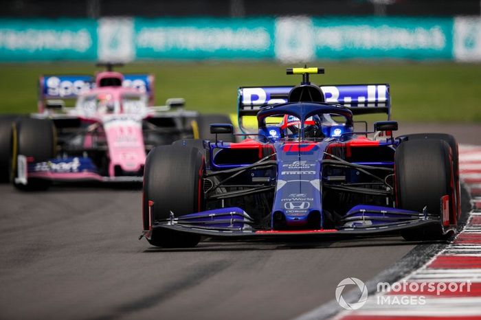 Pierre Gasly, Toro Rosso STR14, Sergio Perez, Racing Point RP19