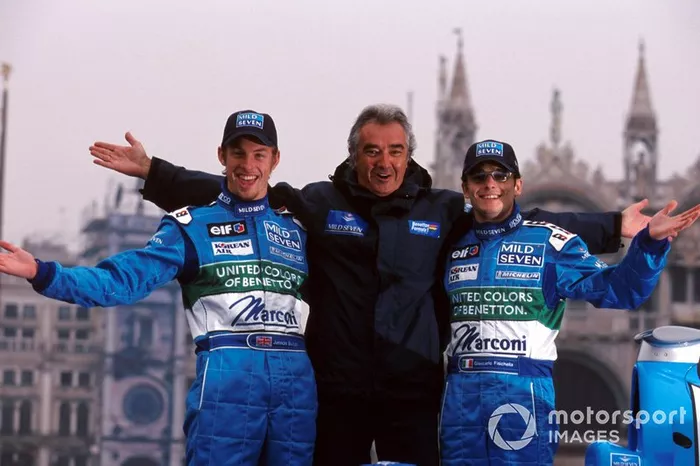 Team Manager Flavio Briatore, Renault, Jenson Button, Renault, Giancarlo Fisichella, Renault