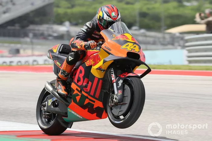 Aquí se puede ver el deflector que estrenó KTM el sábado del GP de las Américas