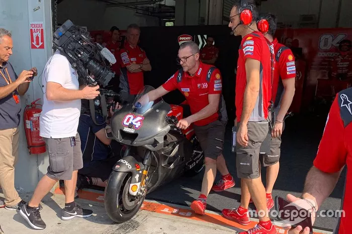 La moto d'Andrea Dovizioso, dotée d'un nouveau carénage