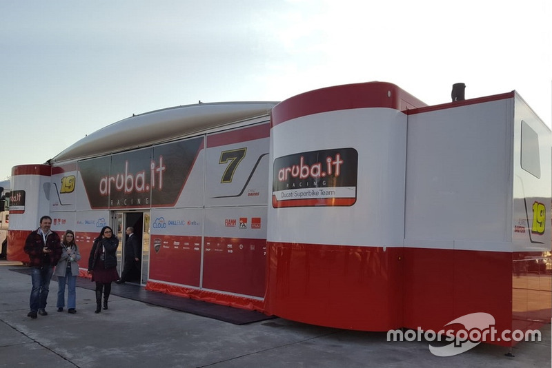 La sede della presentazione del Team Aruba.it Racing-Ducati SBK