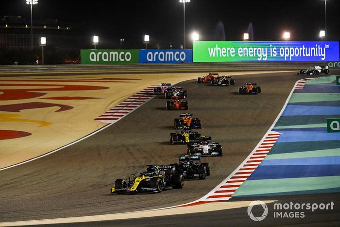 Daniel Ricciardo, Renault F1 Team R.S.20, Valtteri Bottas, Mercedes F1 W11, Pierre Gasly, AlphaTauri AT01, Esteban Ocon, Renault F1 Team R.S.20, Lando Norris, McLaren MCL35