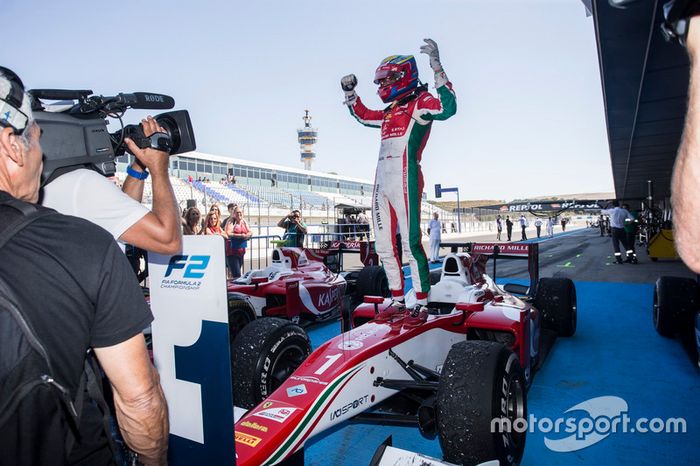 Charles Leclerc, PREMA Powerteam en parc ferme