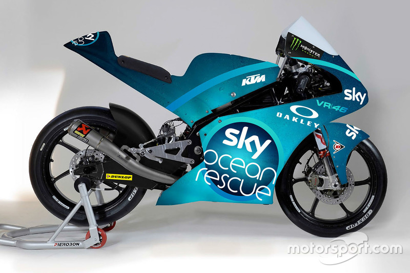 Moto Sky Racing Team VR46 con la livrea speciale "Sky Ocean Rescue"