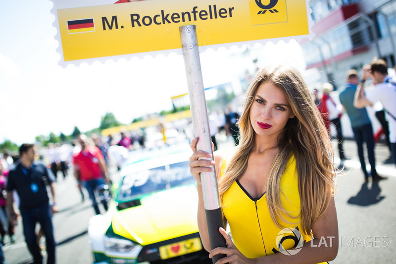 Chica de la parrilla de Mike Rockenfeller, Audi Sport Team Phoenix, Audi RS 5 DTM