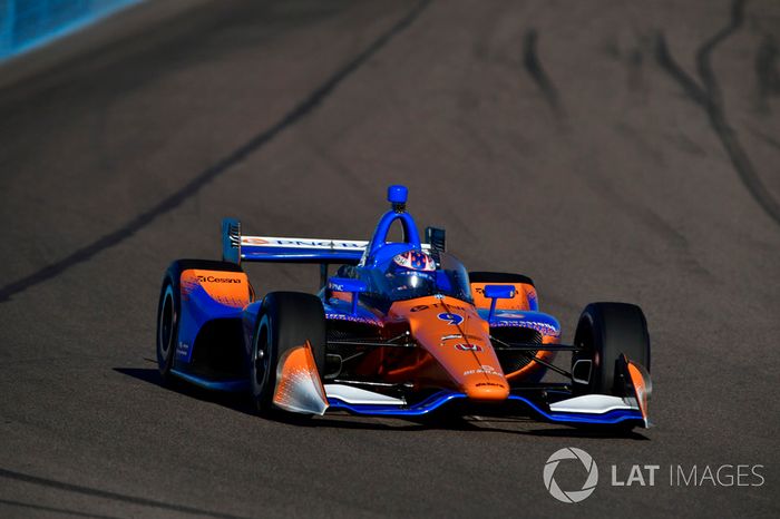 Scott Dixon, Chip Ganassi Racing Honda prueba el aeroscreen