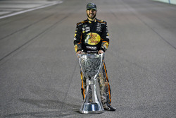 Martin Truex Jr., Furniture Row Racing Toyota celebrates winning the 2017 Monster Energy Cup Series Championship