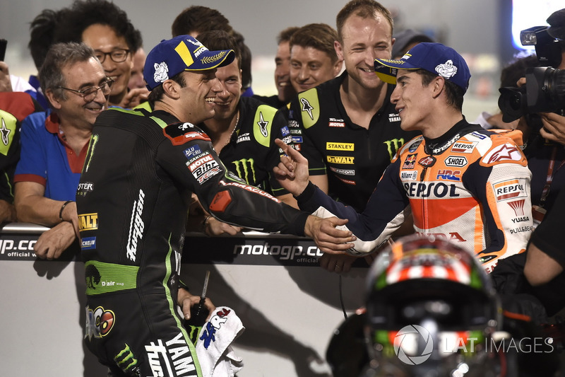 Atual campeão, Márquez tentou, mas viu um Zarco imbatível no Catar e foi obrigado a ficar em segundo. Mas não lamentou a posição, pelo contrário.
