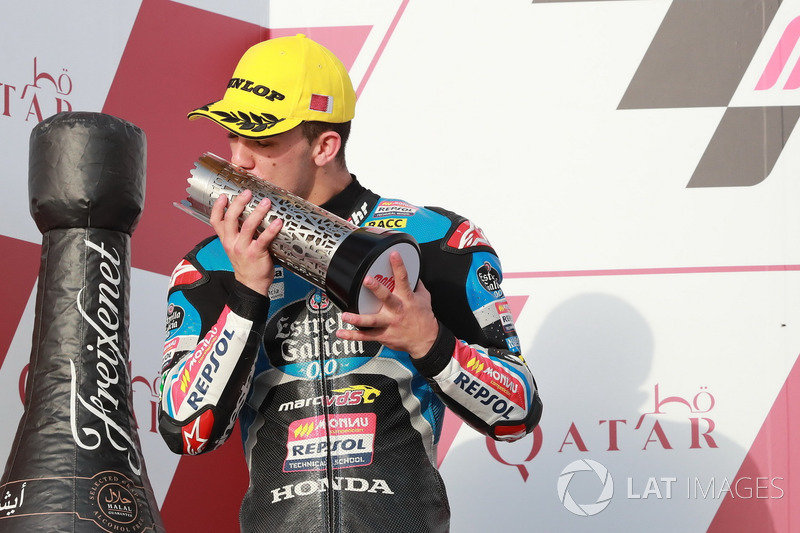 Podio: il secondo classificato Aron Canet, Estrella Galicia 0,0