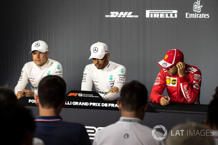 Valtteri Bottas, Mercedes-AMG F1, Lewis Hamilton, Mercedes-AMG F1 and Sebastian Vettel, Ferrari