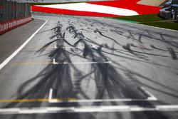 Tyre marks on the track