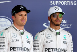 Pole voor Lewis Hamilton, Mercedes AMG F1, tweede plaats Nico Rosberg, Mercedes AMG F1