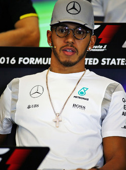 Lewis Hamilton, Mercedes AMG F1 in der FIA Pressekonferenz