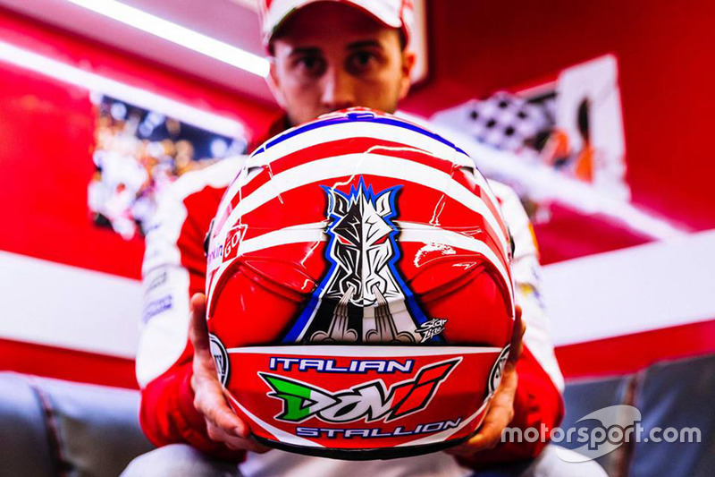 Neuer Helm von Andrea Dovizioso, Ducati Team