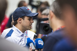 Felipe Massa, Williams talks to the media