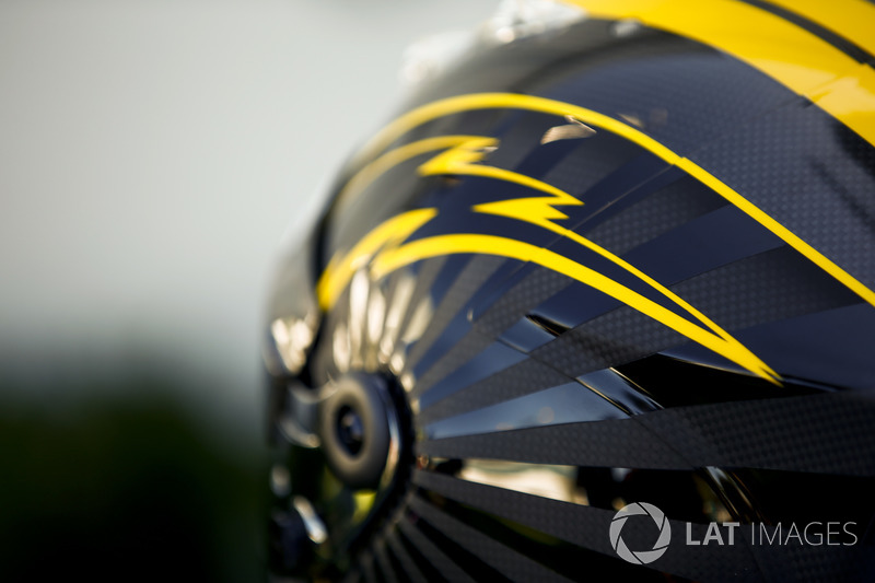 The helmet of Nico Hulkenberg, Renault Sport F1 Team