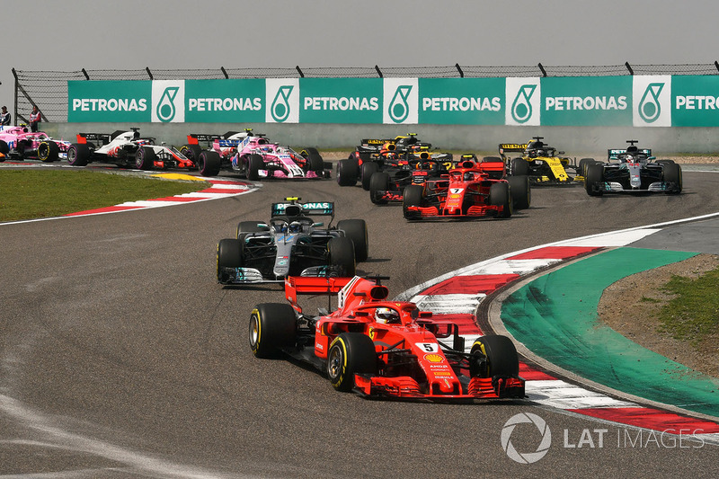 Sebastian Vettel, Ferrari SF71H startta lider