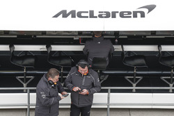 Zak Brown, McLaren Technology Group, Eric Boullier, Racing Director, McLaren
