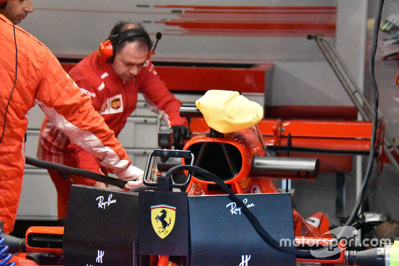 Kantong pendingin di kamera mobil Ferrari SF71H