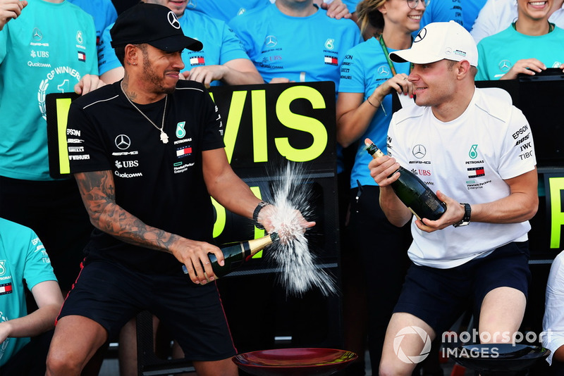 Lewis Hamilton, Mercedes AMG F1 y Valtteri Bottas, Mercedes AMG F1.