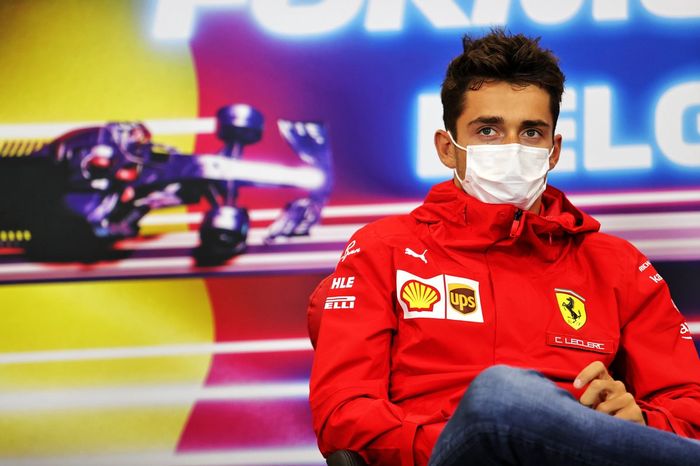 Charles Leclerc, Ferrari, en la conferencia de prensa