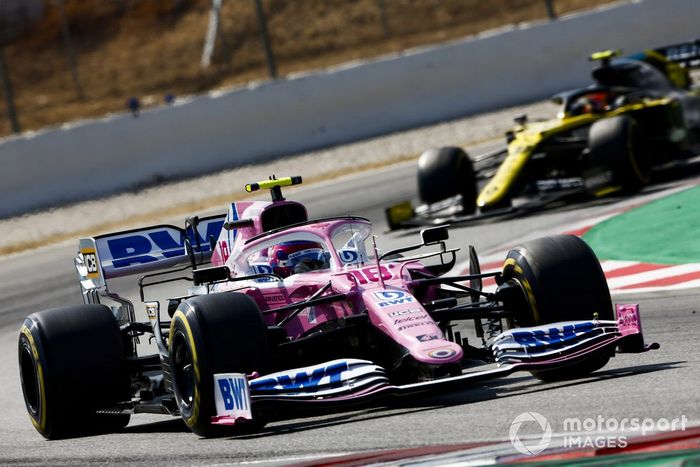 Lance Stroll, Racing Point RP20, Esteban Ocon, Renault F1 Team R.S.20