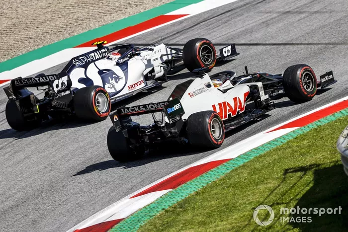 Pierre Gasly, AlphaTauri AT01, Romain Grosjean, Haas VF-20