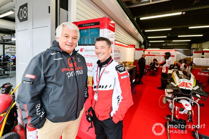 Paolo Campinoti, Team Principal de Pramac Racing, Lucio Cecchinello, Team Manager de LCR Honda