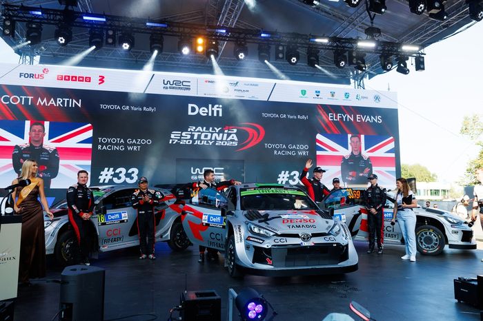 Takamoto Katsuta, Aaron Johnston, Toyota Gazoo Racing WRT Toyota GR Yaris Rally1, Elfyn Evans, Scott Martin, Toyota Gazoo Racing WRT Toyota GR Yaris Rally1, Kalle Rovanperä, Jonne Halttunen, Toyota Gazoo Racing WRT Toyota GR Yaris Rally1