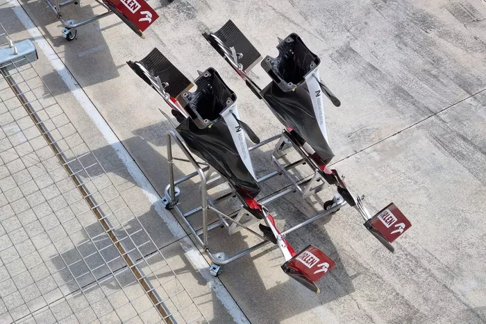 Detalle del alerón delantero del Alfa Romeo Racing C41 