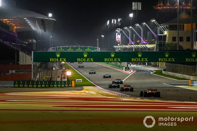 Sebastian Vettel, Ferrari SF1000, Lando Norris, McLaren MCL35, Pietro Fittipaldi, Haas F1 Haas VF-20