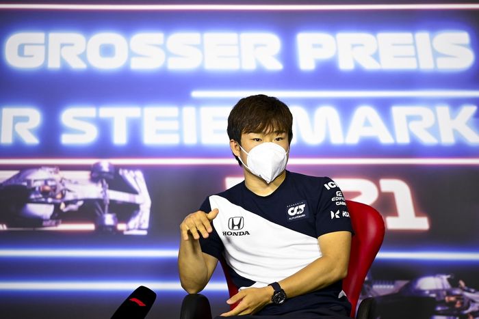 Yuki Tsunoda, AlphaTauri en la conferencia de prensa