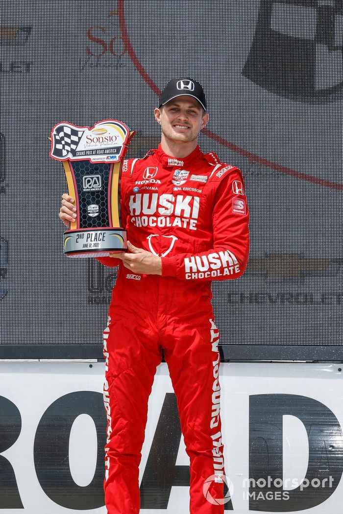 Marcus Ericsson, Chip Ganassi Racing Honda, podio