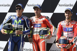 Polesitter: Andrea Iannone, Ducati Team; 2. Valentino Rossi, Yamaha Factory Racing; 3. Andrea Dovizi