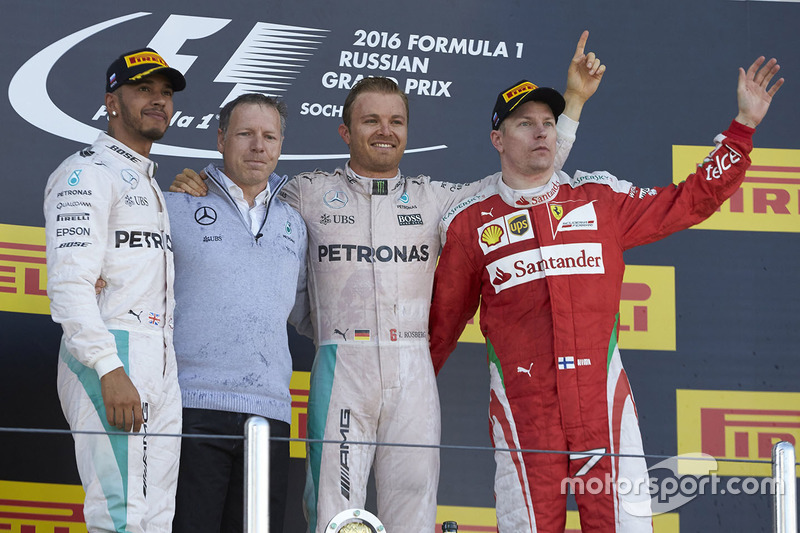 Podium: 1. Nico Rosberg, Mercedes AMG F1 Team; 2. Lewis Hamilton, Mercedes AMG F1 Team; 3. Kimi Räik