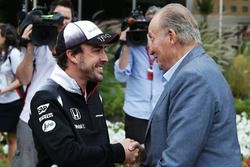 Fernando Alonso, McLaren con el ex rey de España Juan Carlos