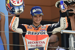 Podio: il secondo classificato Dani Pedrosa, Repsol Honda Team