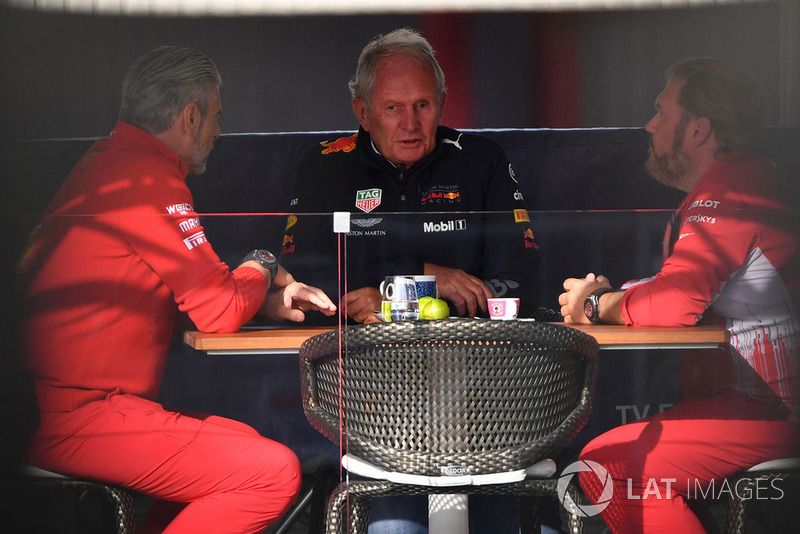 Maurizio Arrivabene, Ferrari, Dr Helmut Marko, Red Bull Motorsport, Christian Horner, Red Bull Racing és Gino Rosato, Ferrari
