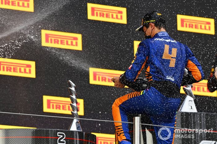 Podio: tercer lugar Lando Norris, McLaren