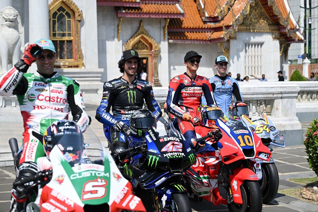 Johann Zarco, Team LCR Honda, Alex Rins, Yamaha Factory Racing, Luca Marini, Honda HRC, Fermin Aldeguer, Gresini Racing